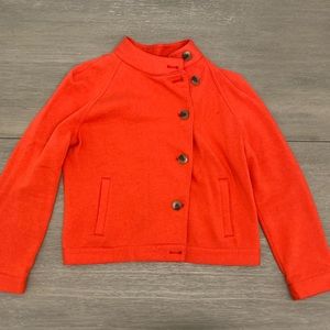 Old Navy fleece-lined jacket w/ Mandarin collar, bright red, women’s M